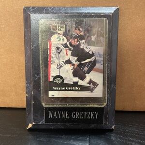 1991-92 Pro Set - Wayne Gretzky #101 With Name Plate Display Case & Plaque Case